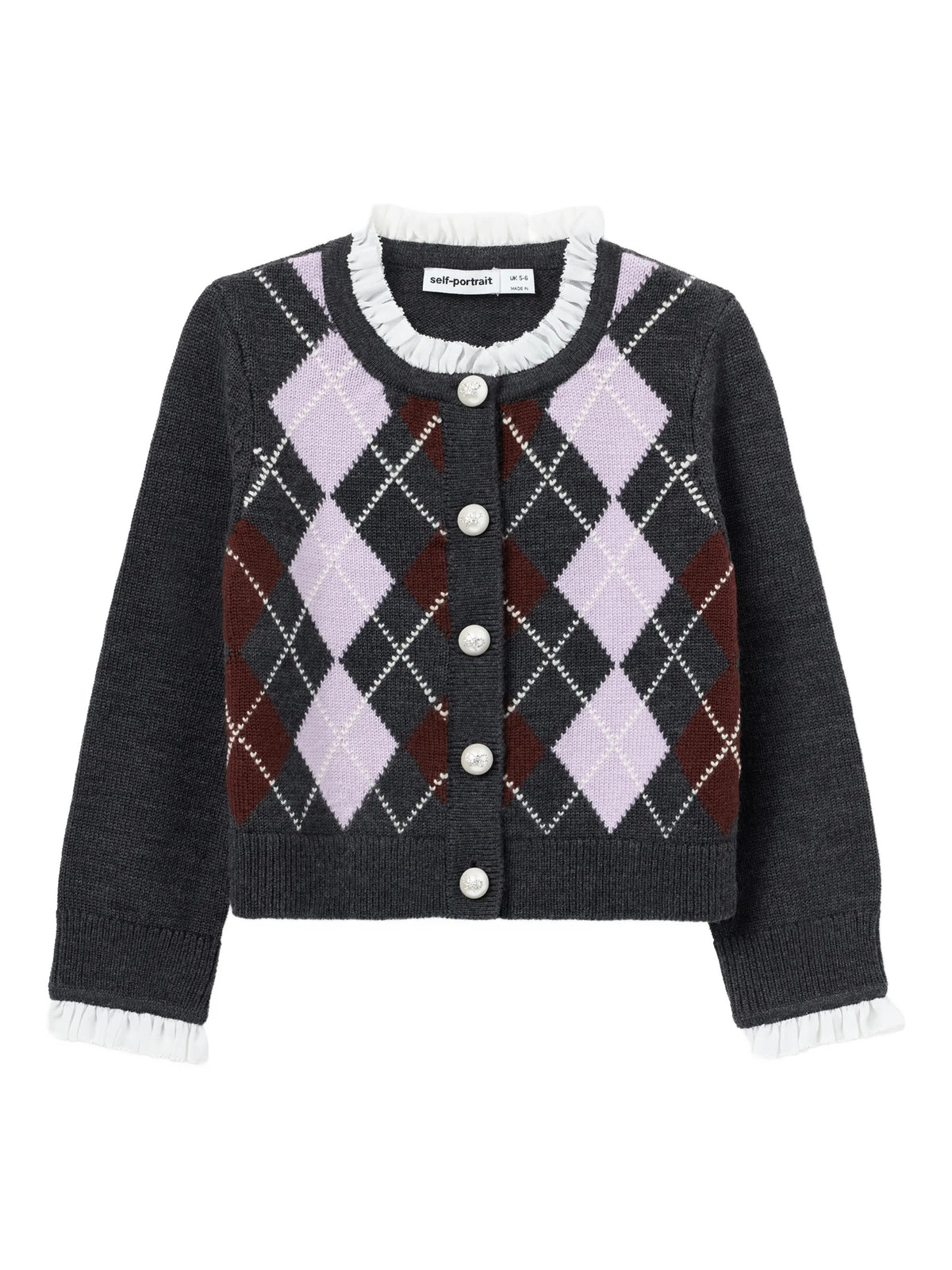 Argyle-patterned cardigan