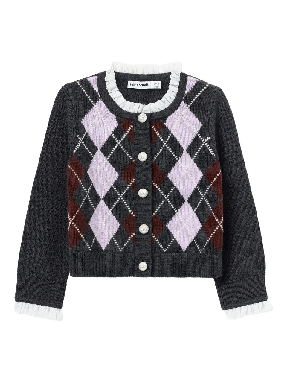 Argyle-patterned cardigan