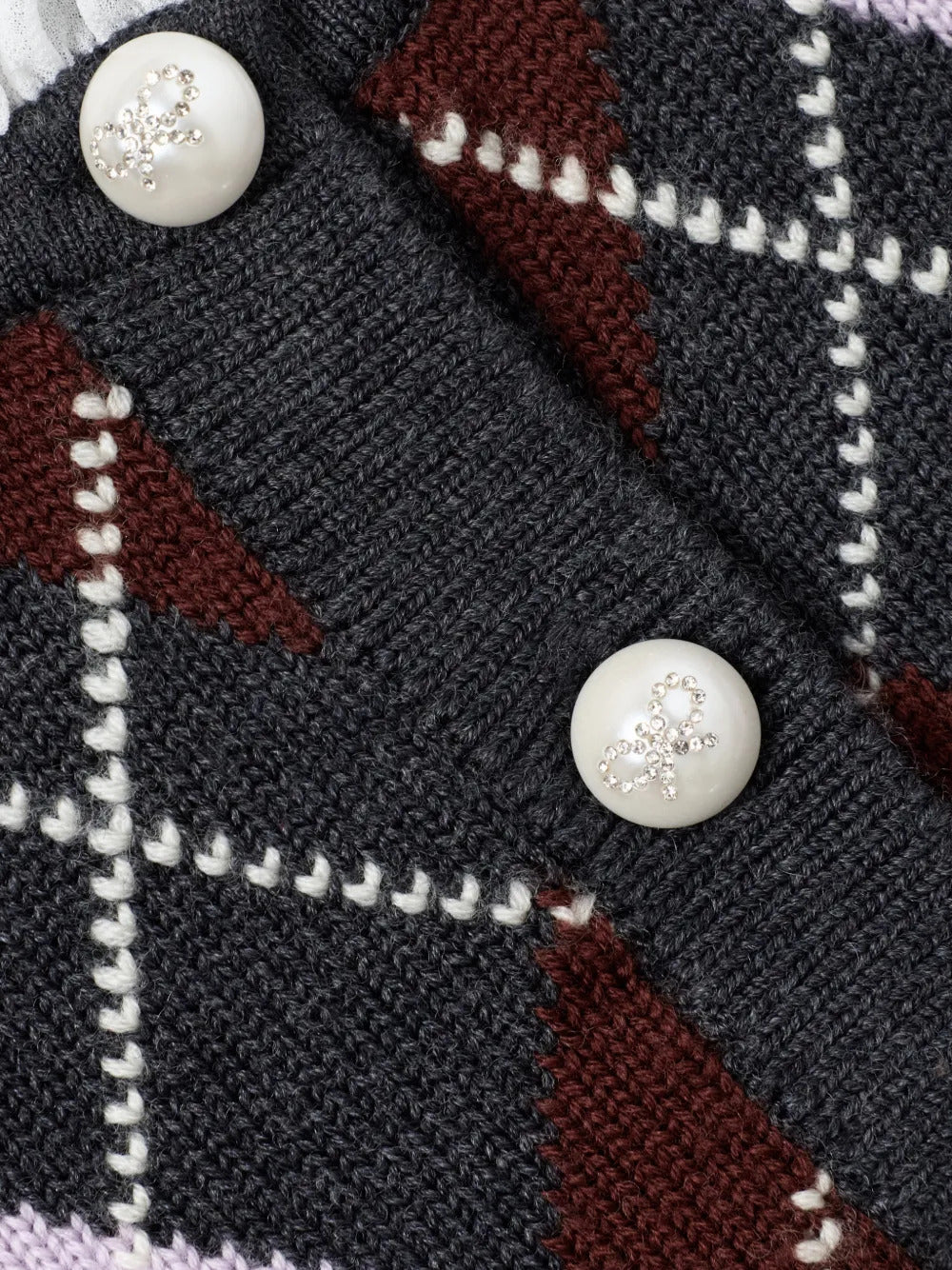 Argyle-patterned cardigan