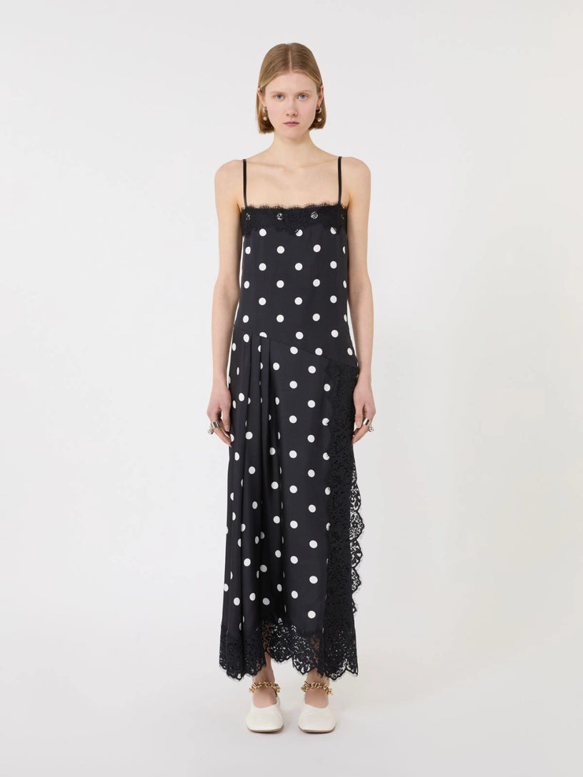 Lace-detail long dress