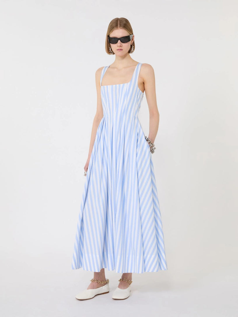 Long cotton poplin dress