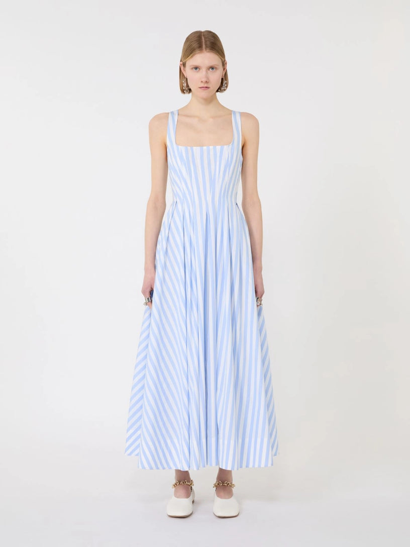 Long cotton poplin dress