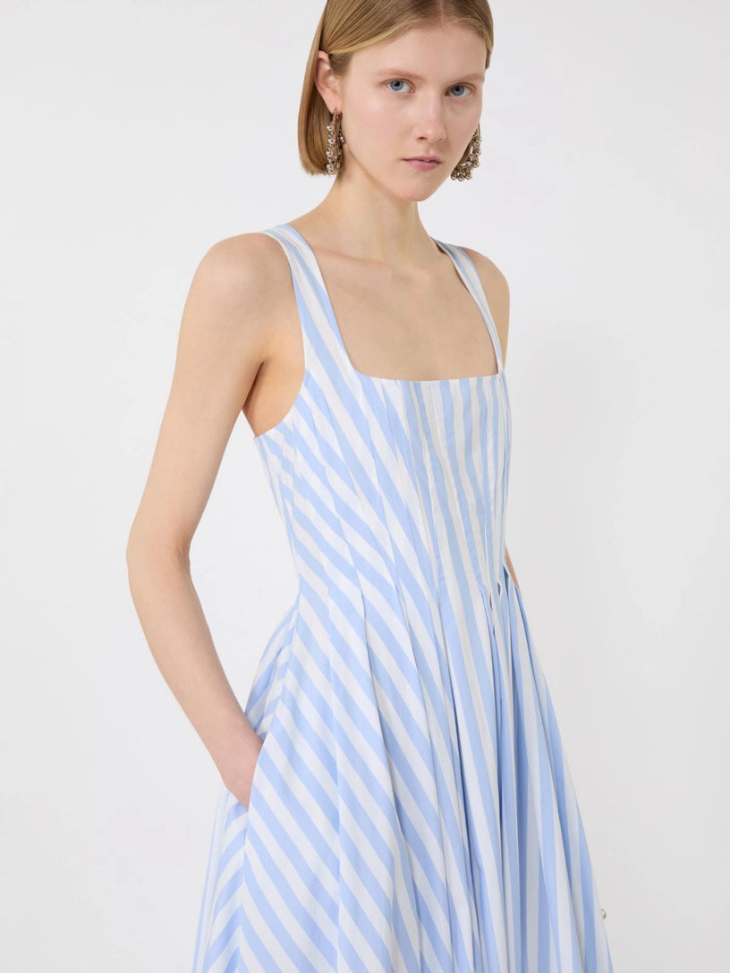 Long cotton poplin dress