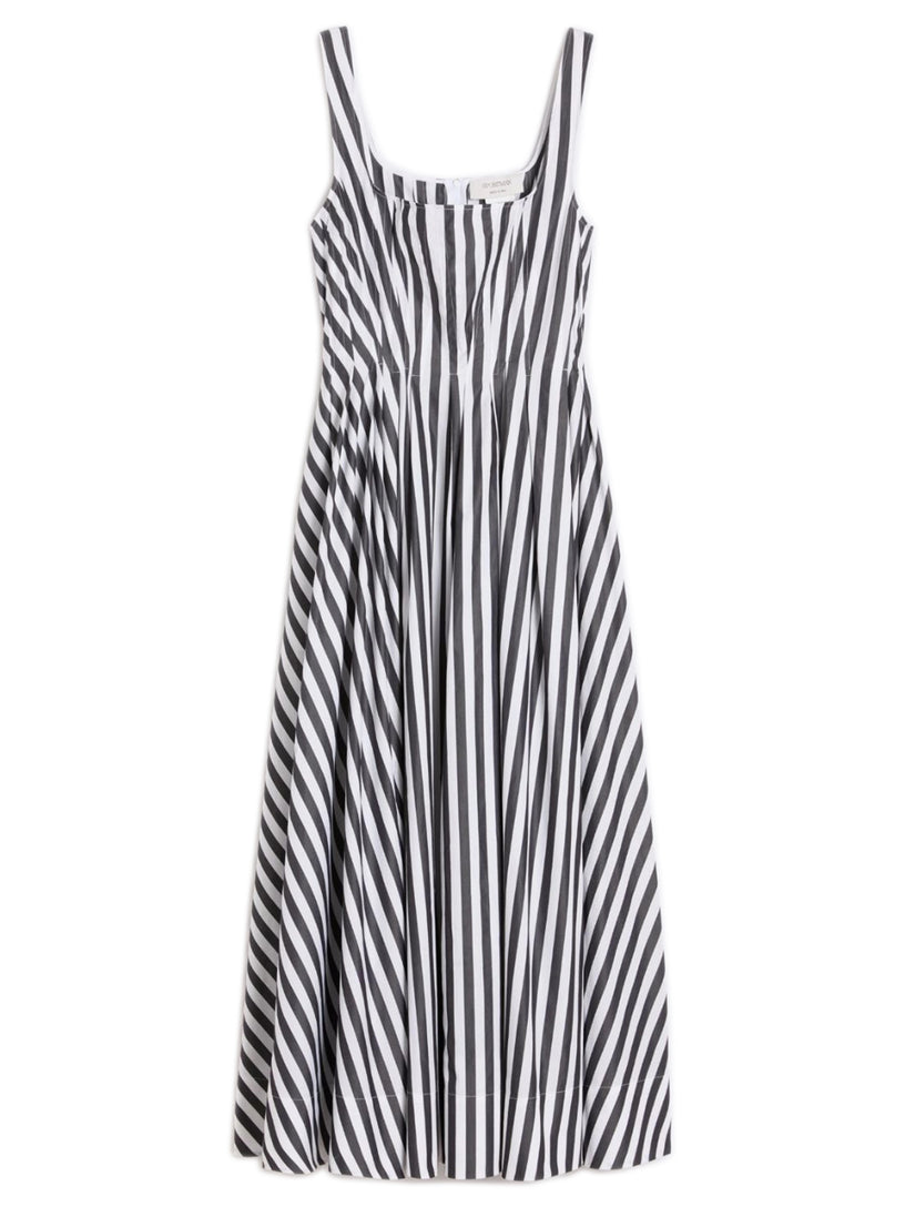 Long cotton poplin dress