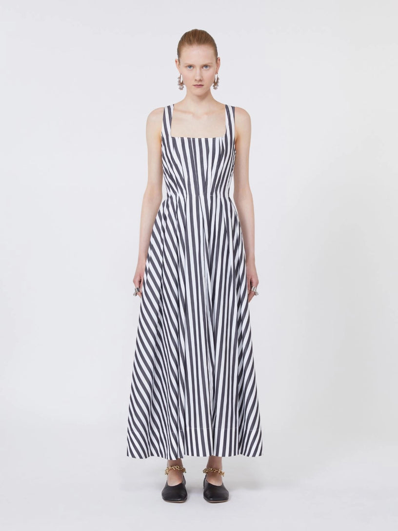 Long cotton poplin dress