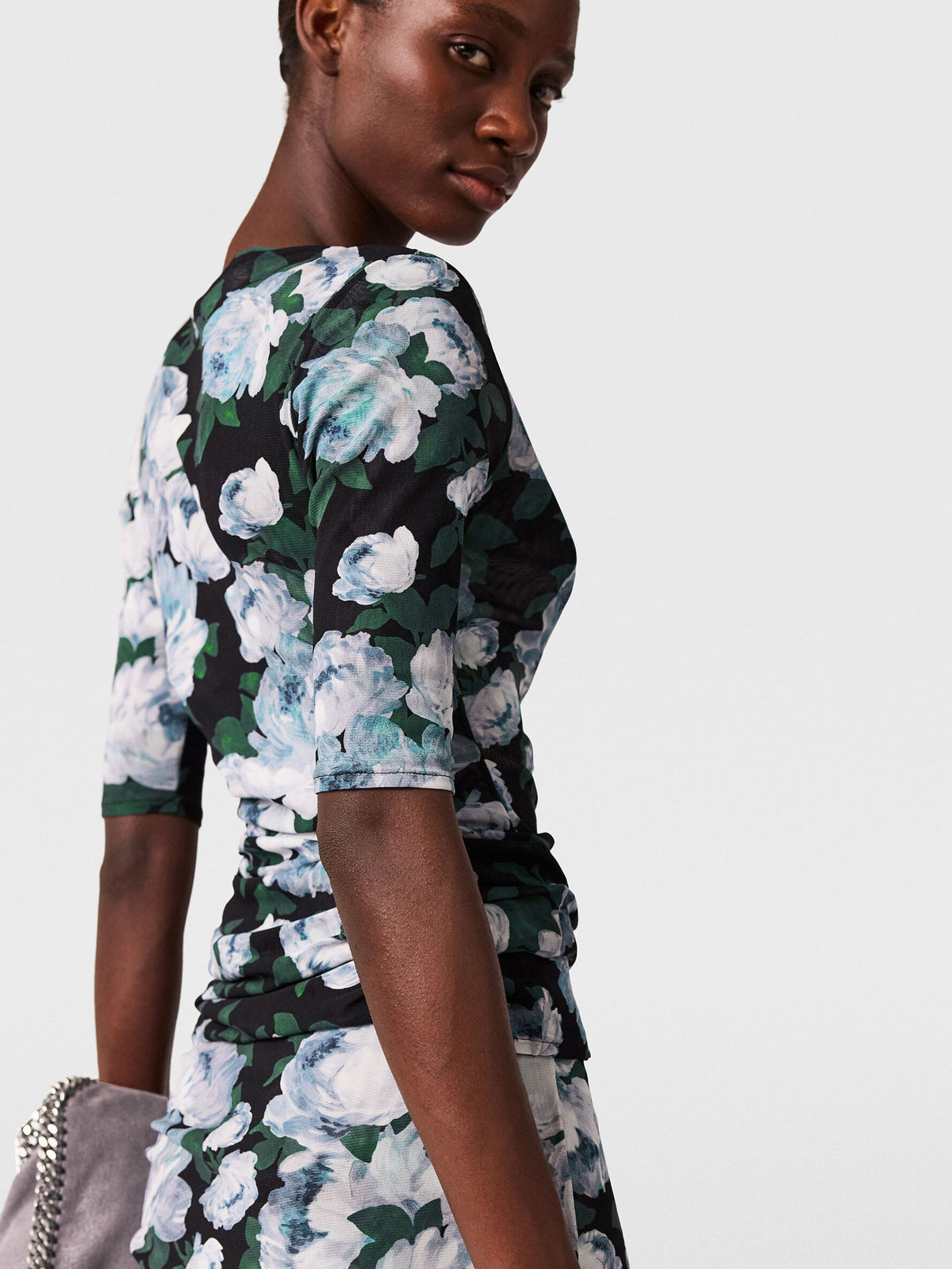 Floral Mesh Top