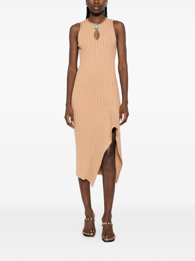 Ribbed cotton dress