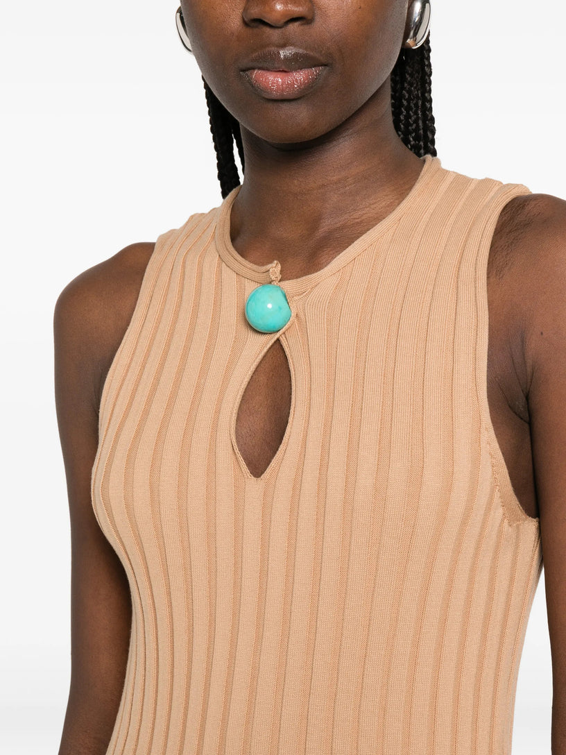 Ribbed cotton dress