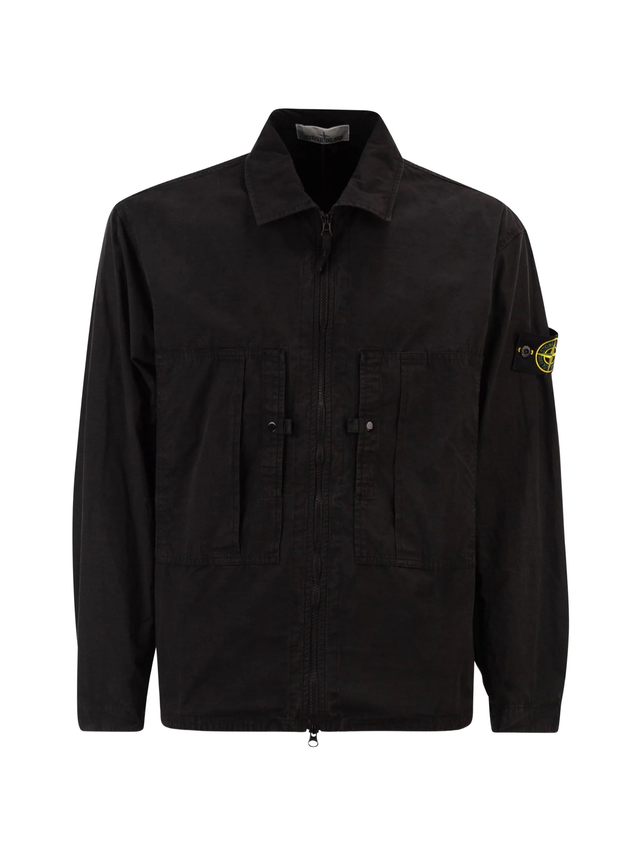 1200005 Mercerised organic cotton ripstop STONE ISLAND Nero | Grifo210