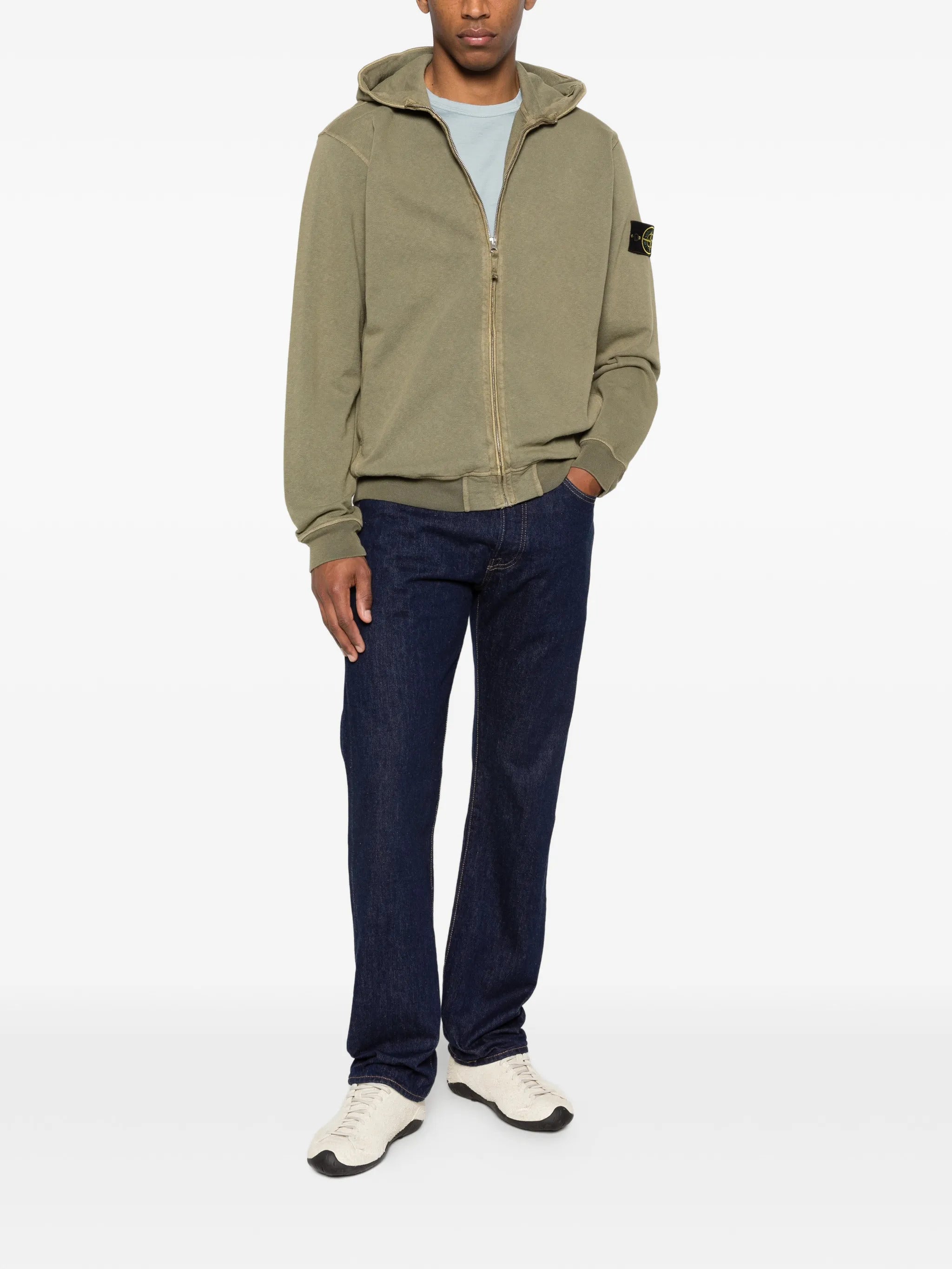 Full zip sweatshirt STONE ISLAND Verde | Grifo210