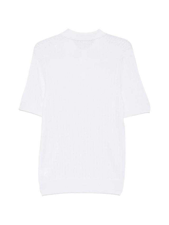 Polo shirt with cable knit