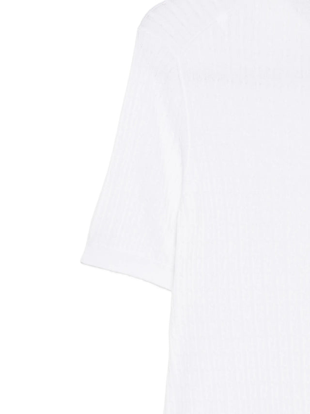 Polo shirt with cable knit