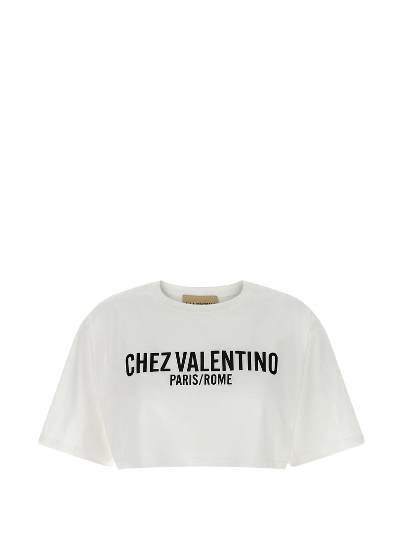 T-Shirt With Chez Valentino Print