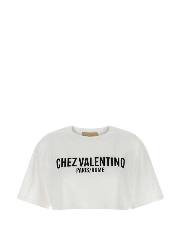 T-Shirt With Chez Valentino Print