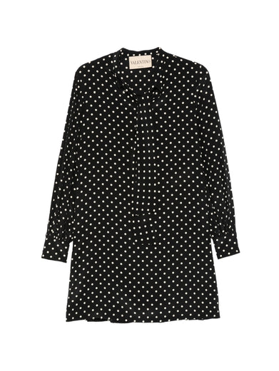 Polka dot-print dress