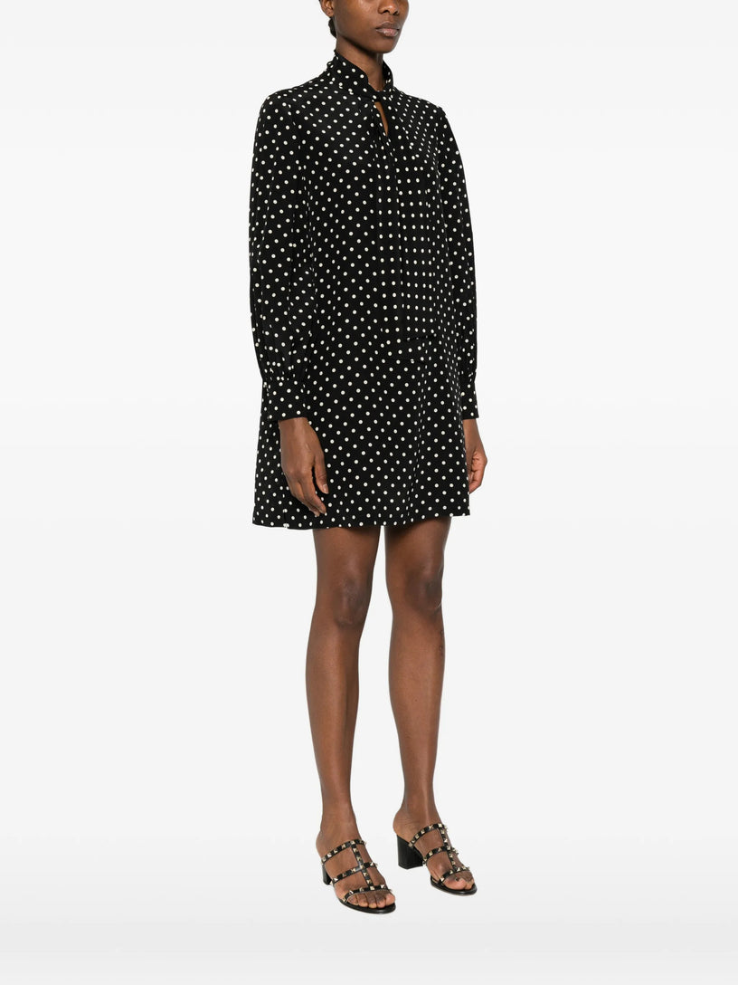 Polka dot-print dress