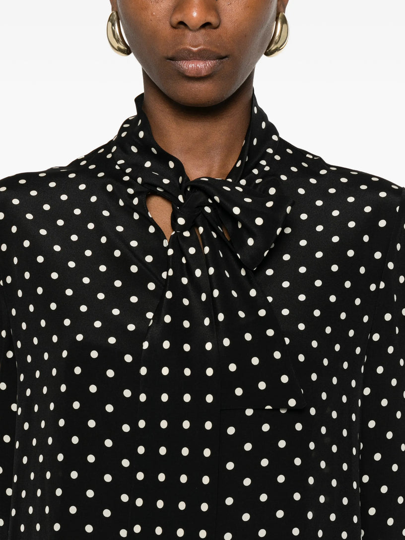 Polka dot-print dress