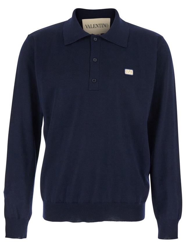 Polo Shirt With Vlogo Patch