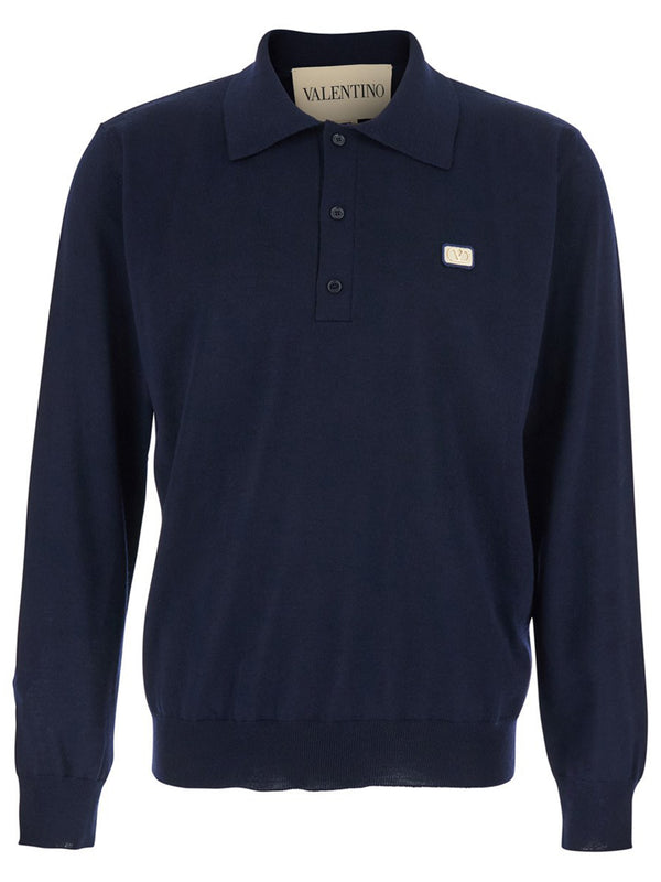 Polo Shirt With Vlogo Patch