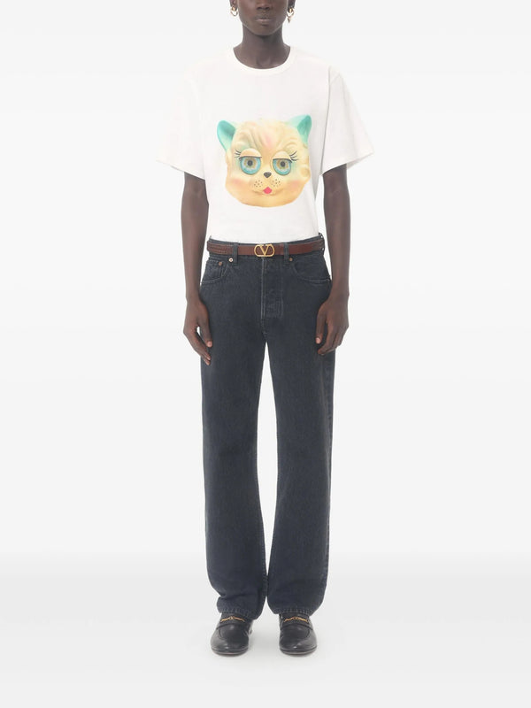 T-Shirt with Le Chat de la Maison Print