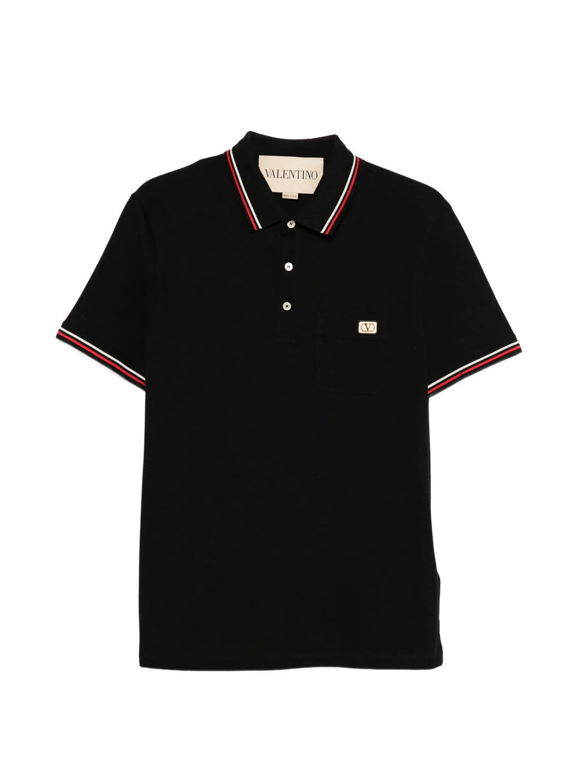 Polo Shirt With Vlogo Patch
