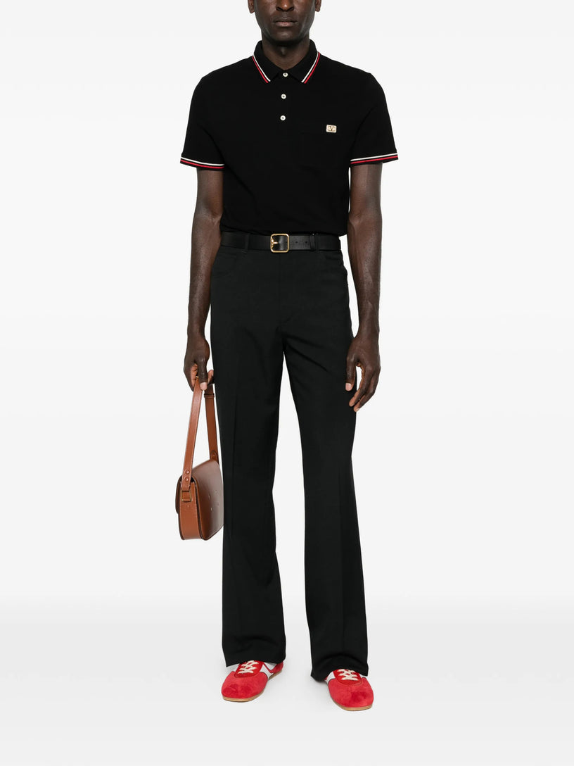 Polo Shirt With Vlogo Patch