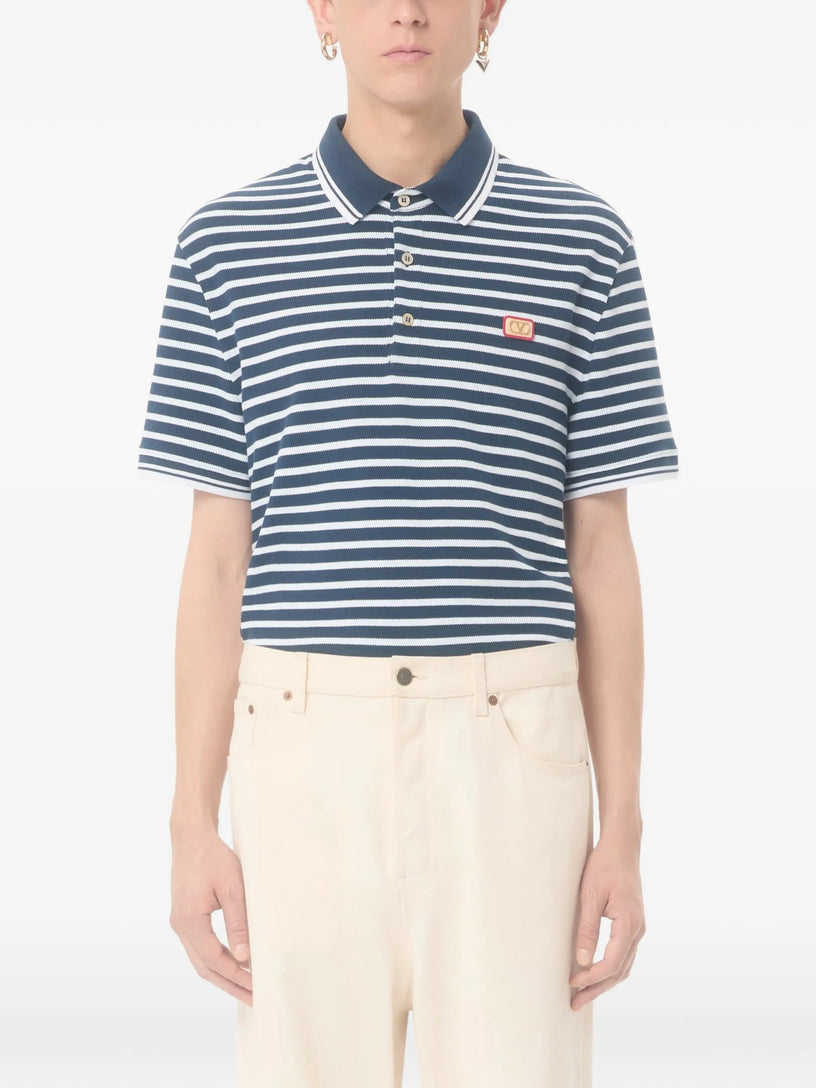 Polo Shirt With Vlogo Patch