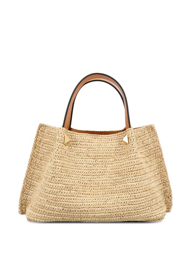 Borsa shopping piccola Valentino Garavani in rafia