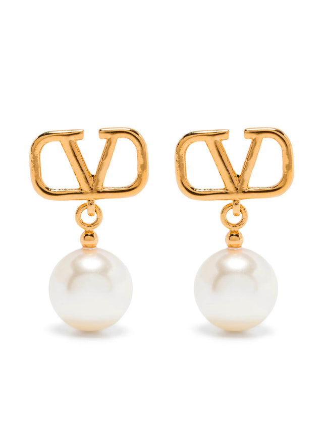 VLogo Signature metal earrings