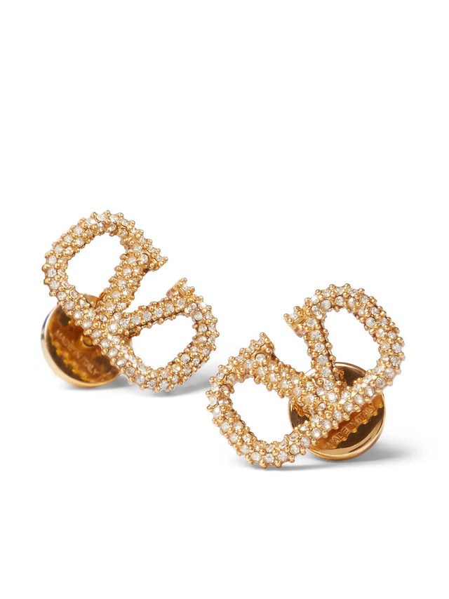 VLogo Signature earrings in metal and Swarovski® crystals
