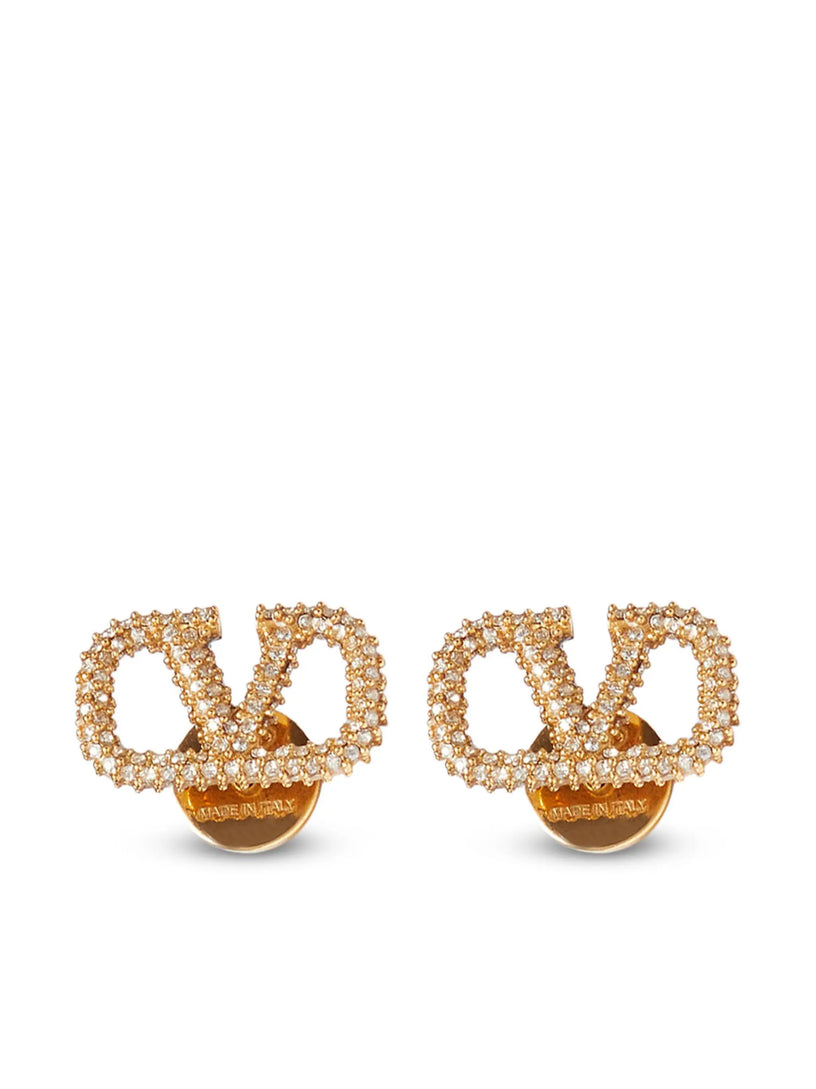 VLogo Signature earrings in metal and Swarovski® crystals
