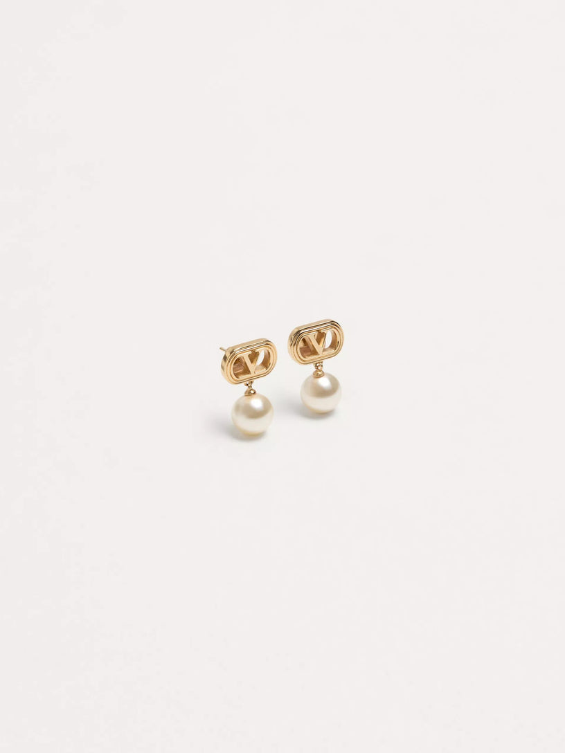Ovalette earrings in metal and Swarovski® pearls