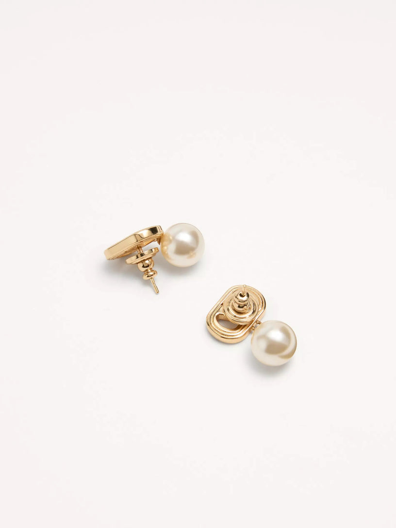Ovalette earrings in metal and Swarovski® pearls