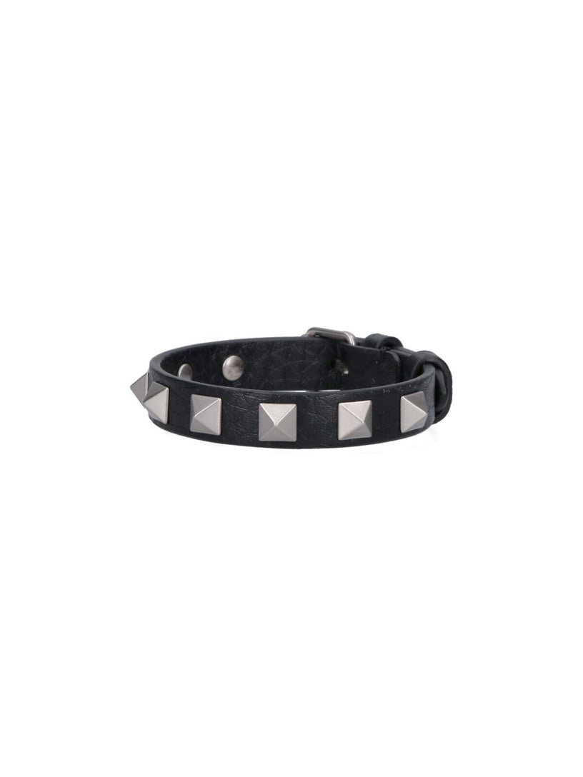 Rockstud leather bracelet