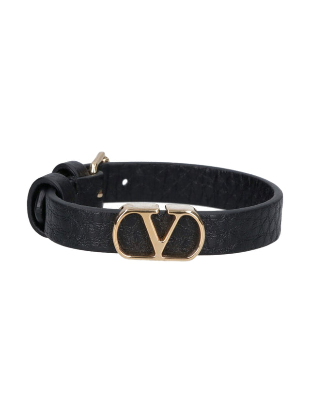 Vlogo Signature Grainy Calfskin Bracelet