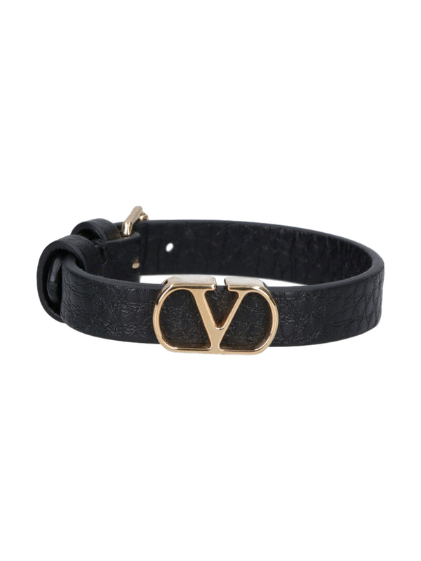 Vlogo Signature Grainy Calfskin Bracelet