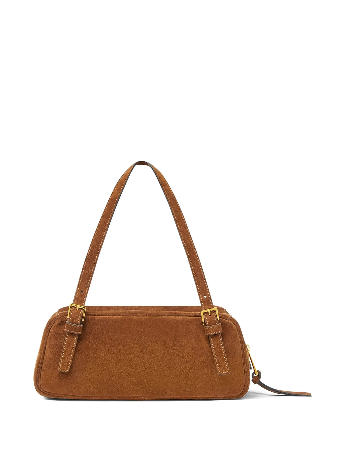 Versace Tag Suede Bowling Bag