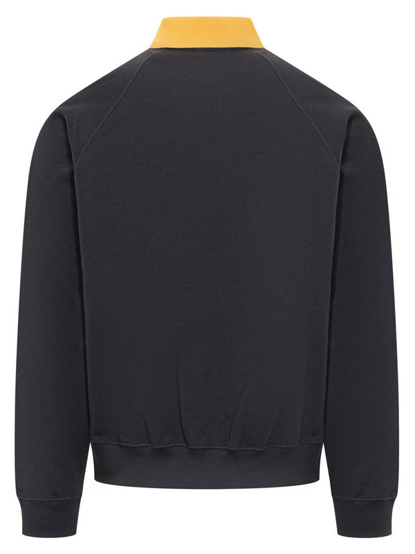 Polo collar sweatshirt