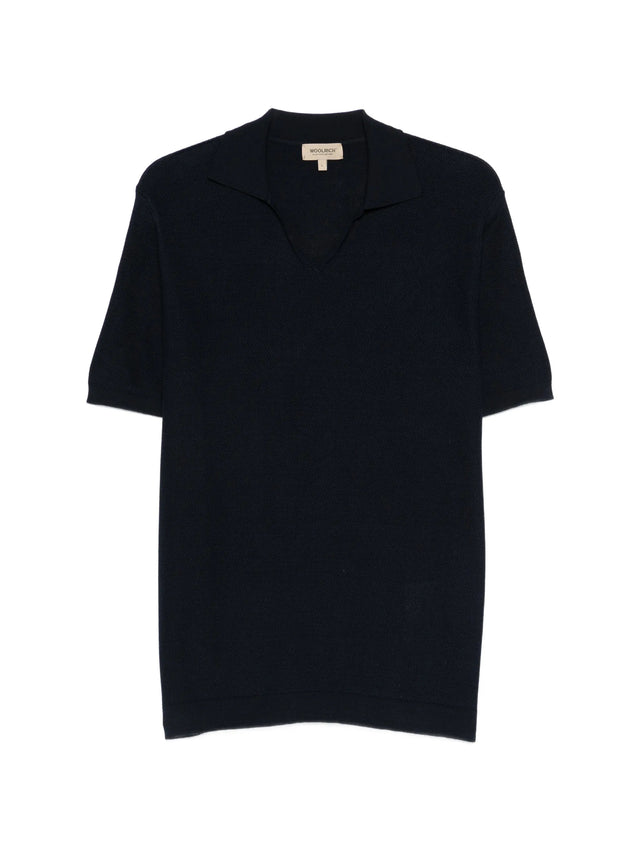 Cotton knit polo shirt