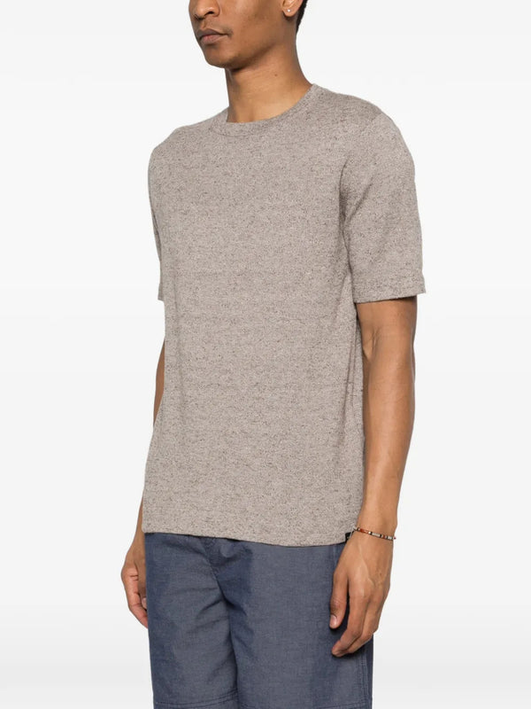 T-shirt in cotone e lino