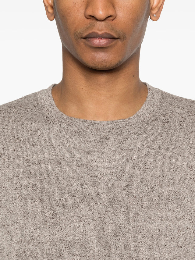 Cotton and linen T-shirt