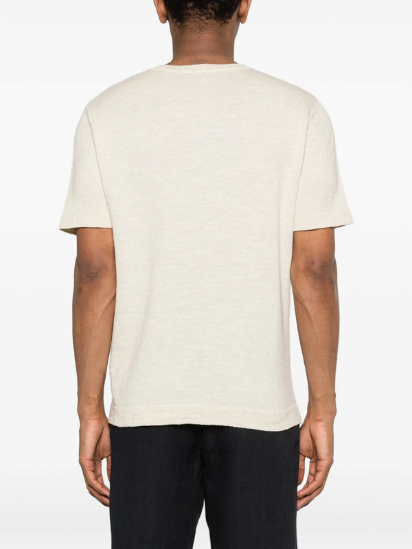 T-shirt in cotone e lino