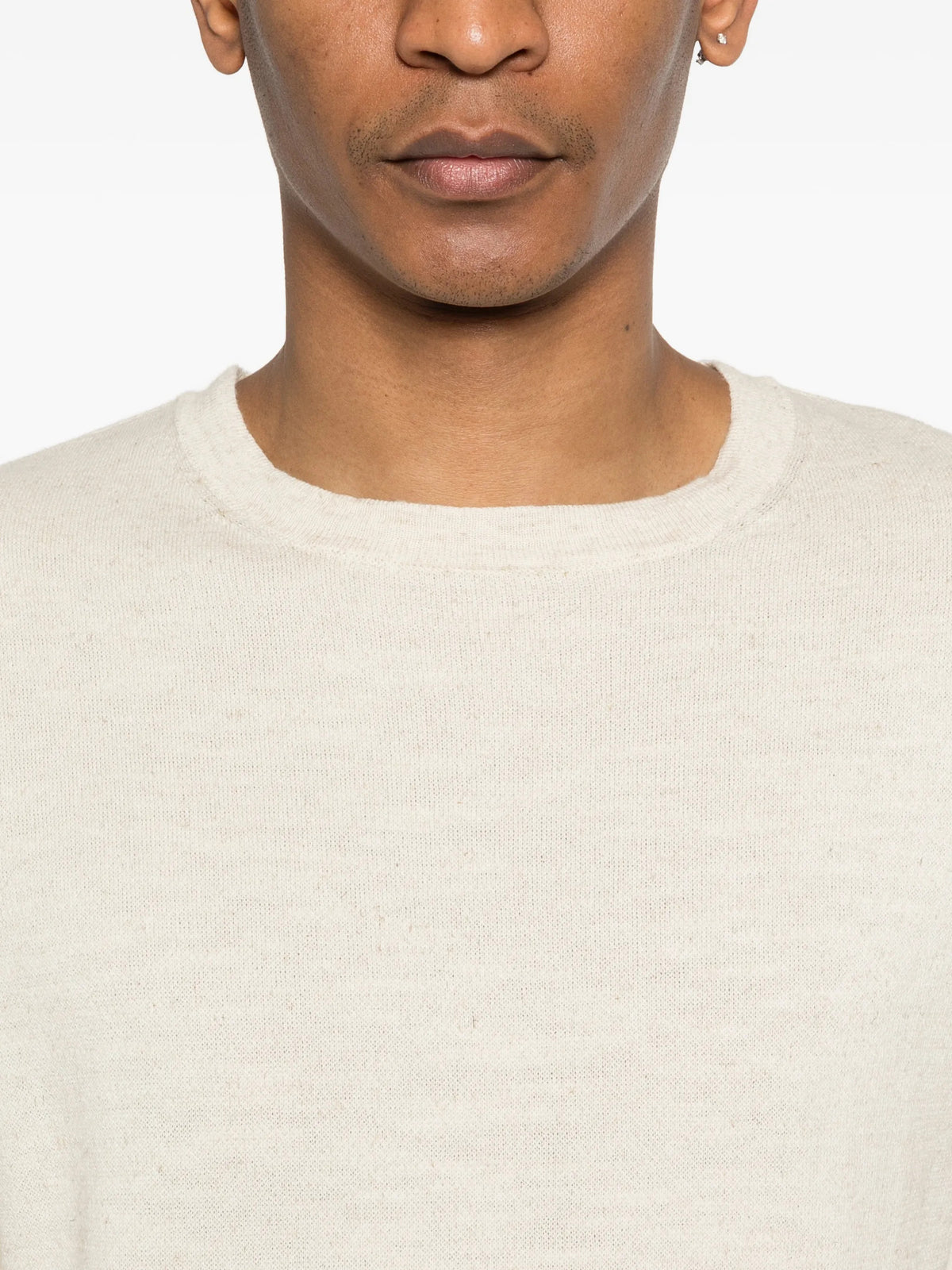 Cotton and linen T-shirt