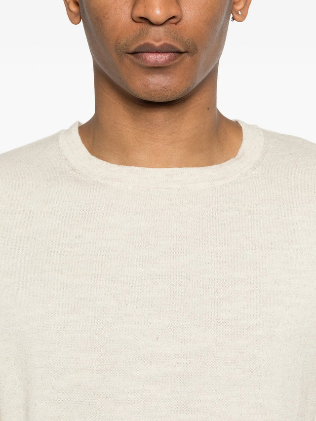 Cotton and linen T-shirt