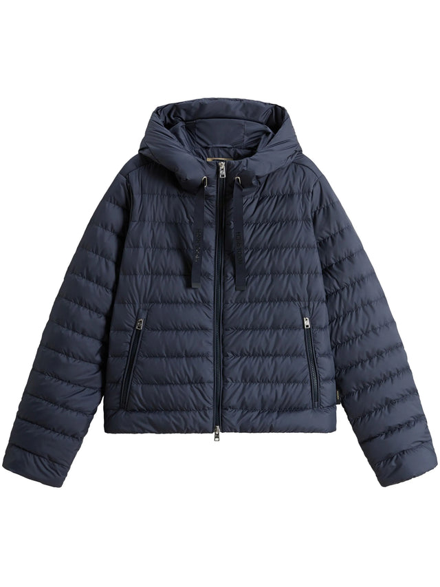 Lightweight Hooded Down Jacket in Microfiber