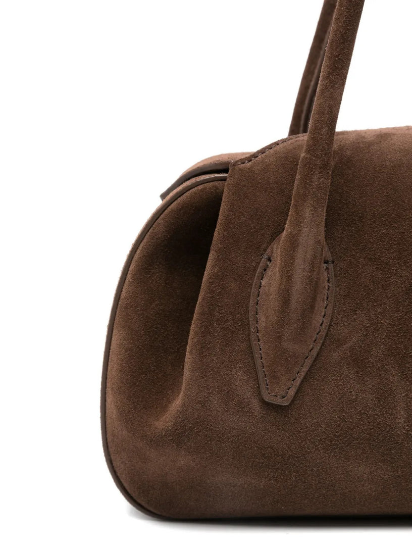 Oyster shoulder bag in suede