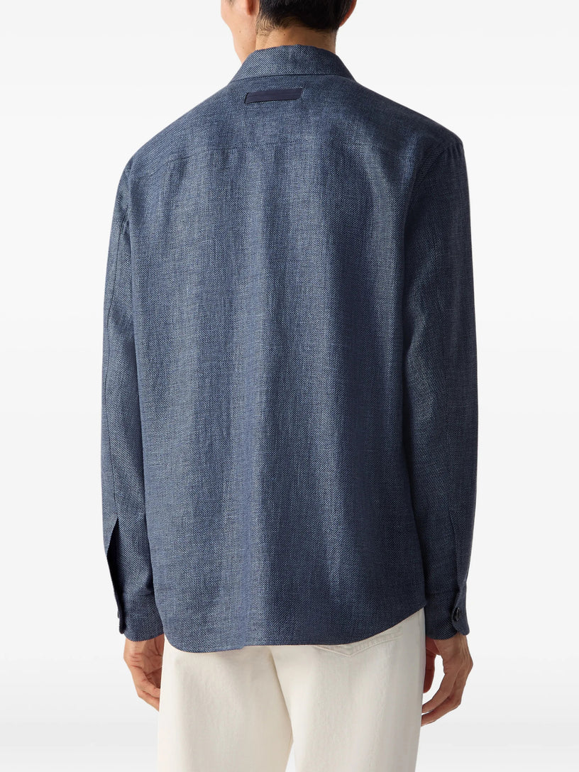 Overshirt in Cashmere Lino e Seta