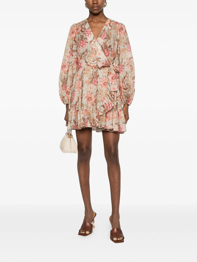Daylight mini wrap dress