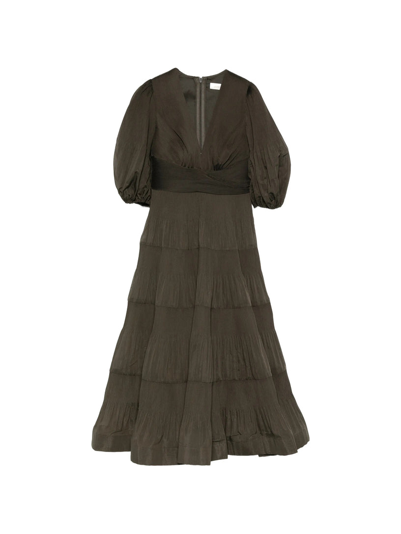 Pleated midi dress ZIMMERMANN Verde