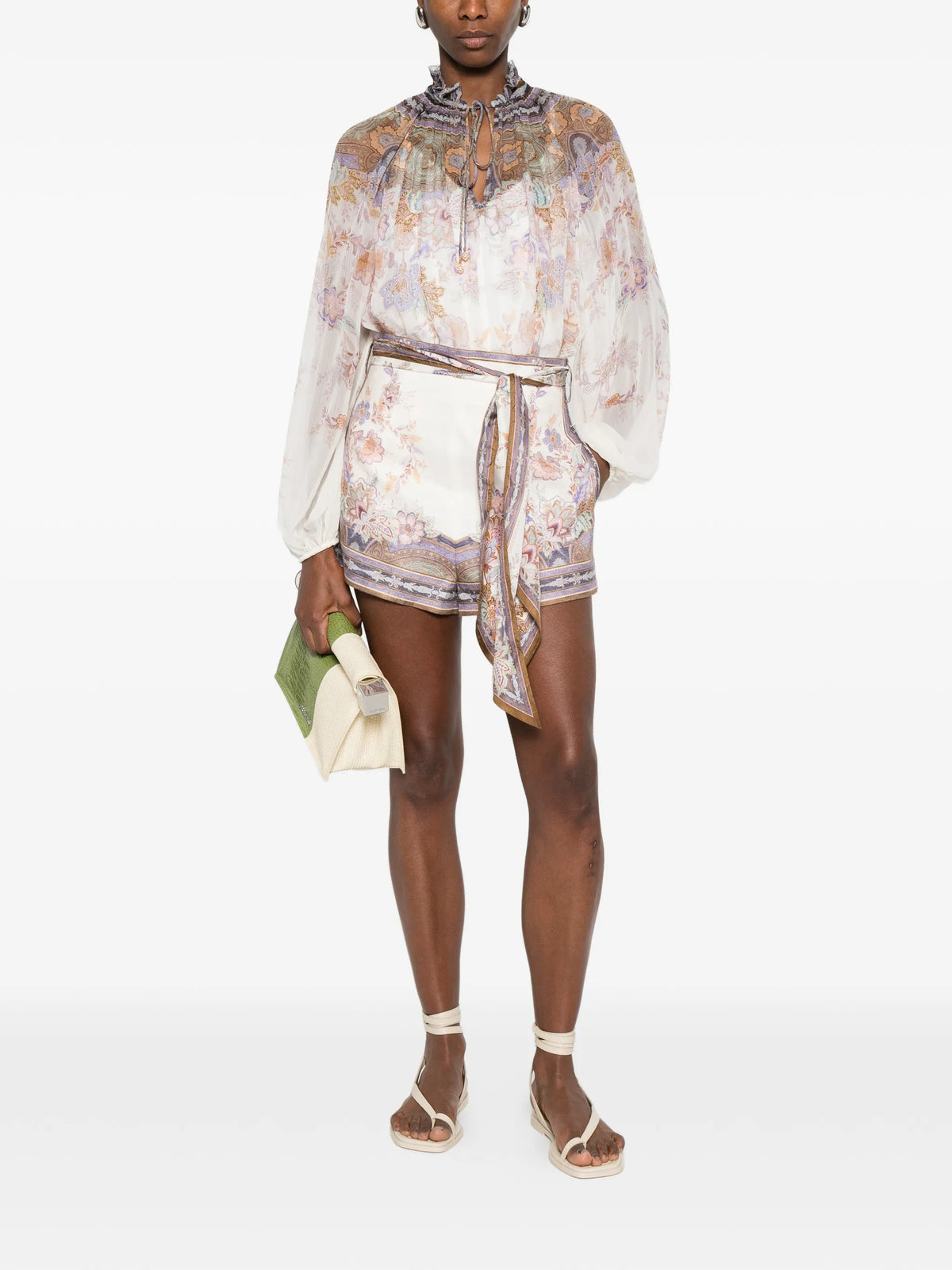 Shorts con foulard Luna